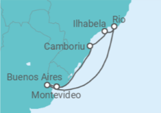 Uruguay, Brazil Cruise itinerary  - MSC Cruises
