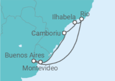 Brazil, Argentina Cruise itinerary  - MSC Cruises