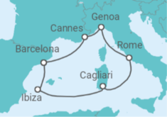 France, Spain, Italy All Inc. Cruise itinerary  - MSC Cruises