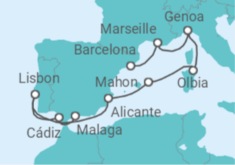 Spain, Portugal, Italy, France All Inc. Cruise itinerary  - MSC Cruises