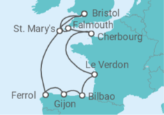Scenic Scenes of France and Northern Spain Cruise itinerary  - Ambassador Cruise Line