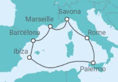 Med Cities & islands +Hotel in Barcelona +Flights Cruise itinerary  - Costa Cruises