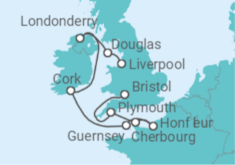 UK, Ireland & France Discovery Cruise itinerary  - Ambassador Cruise Line