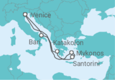Greek Isles Cruise +Hotel in Venice +Flights Cruise itinerary  - Costa Cruises