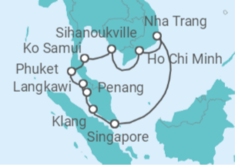 Vietnam, Cambodia, Thailand, Malaysia Cruise itinerary  - Princess Cruises