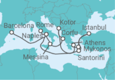 Civitavecchia (Rome) to Barcelona Cruise itinerary  - Princess Cruises