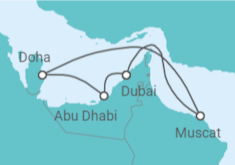 The Emirates , Qatar & Oman +Hotel in Dubai +Flights Cruise itinerary  - Costa Cruises