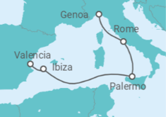 Western Med - Genoa to Valencia Cruise itinerary  - MSC Cruises