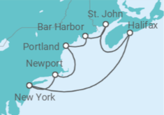 Canada & New England Cruise + New York +Flights Cruise itinerary  - Norwegian Cruise Line