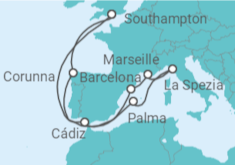 Spain, Italy & France Cruise itinerary  - PO Cruises