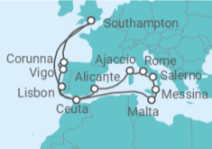 Spain, Malta, Italy, France, Portugal Cruise itinerary  - PO Cruises