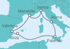 Western Med Cruise +Hotel in Sicily +Flights Cruise itinerary  - MSC Cruises