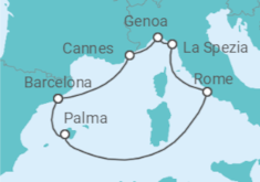 France, Italy & Spain +Hotel +Flights Cruise itinerary  - MSC Cruises