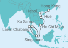 Vietnam & Thailand +Stay in Hong Kong & Singapore Cruise itinerary  - Celebrity Cruises