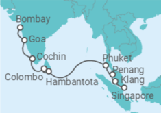 Singapore to Bombay (Mumbai) Cruise itinerary  - Celebrity Cruises