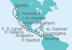 Seattle (USA) to Miami Cruise itinerary  - Norwegian Cruise Line