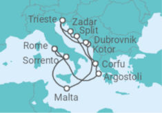 Adriatic & Malta Fly-Cruise Cruise itinerary  - Cunard