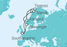 Norwegian Fjords Cruise itinerary  - Cunard