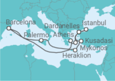 Greece, Turkey Cruise itinerary  - Cunard