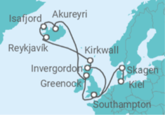Scotland & Iceland - Kiel to Southampton Cruise itinerary  - Cunard