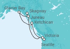 Alaska Cruise +Hotel in Seattle + Flights Cruise itinerary  - Princess Cruises