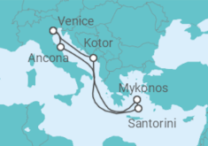 Montenegro & Greek Isles +Hotel in Venice +Flights Cruise itinerary  - MSC Cruises