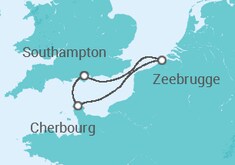 Bruges & Cherbourg Cruise itinerary  - MSC Cruises