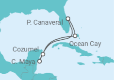 Mexico & Ocean Cay All Incl. +Hotel +Flights Cruise itinerary  - MSC Cruises