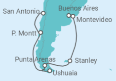 Buenos Aires to San Antonio (Santiago de Chile) Cruise itinerary  - Holland America Line