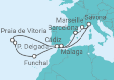 The Med, Andalusia & the Azores Cruise itinerary  - Costa Cruises