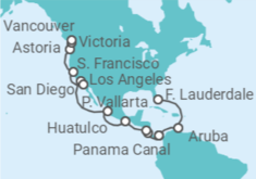 Fort Lauderdale (Florida) to Vancouver (Canada) Cruise itinerary  - Princess Cruises