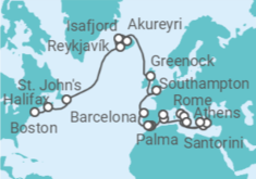 Civitavecchia (Rome) to Boston (USA) Cruise itinerary  - Princess Cruises