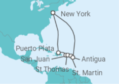 Caribbean Cruise + Hotel in New York +Flights Cruise itinerary  - MSC Cruises