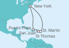 Puerto Rico, Virgin Islands, Sint Maarten Cruise itinerary  - MSC Cruises