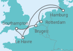Belgium, France, United Kingdom, Germany All Incl. Cruise itinerary  - MSC Cruises