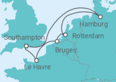 Holland, Belgium, France, United Kingdom Cruise itinerary  - MSC Cruises