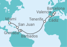 Barcelona to Miami Cruise itinerary  - MSC Cruises