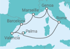Spain, Italy, France Cruise itinerary  - MSC Cruises