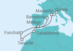 Morocco, Spain, Portugal, France Cruise itinerary  - MSC Cruises
