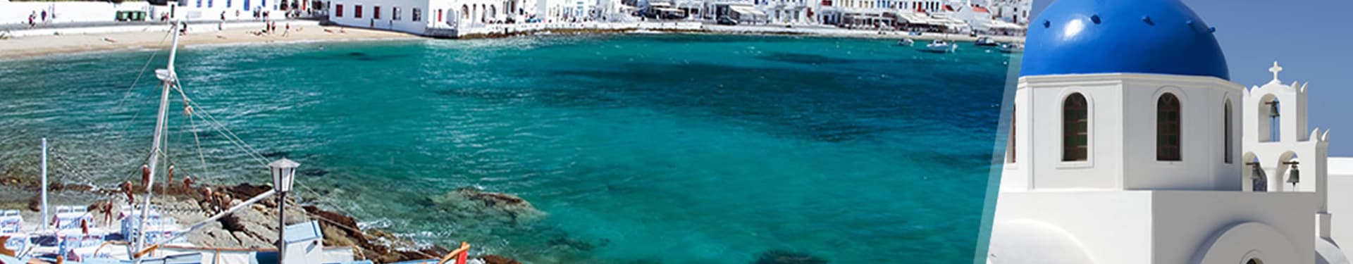 Mykonos and Santorini by plane and with rental car