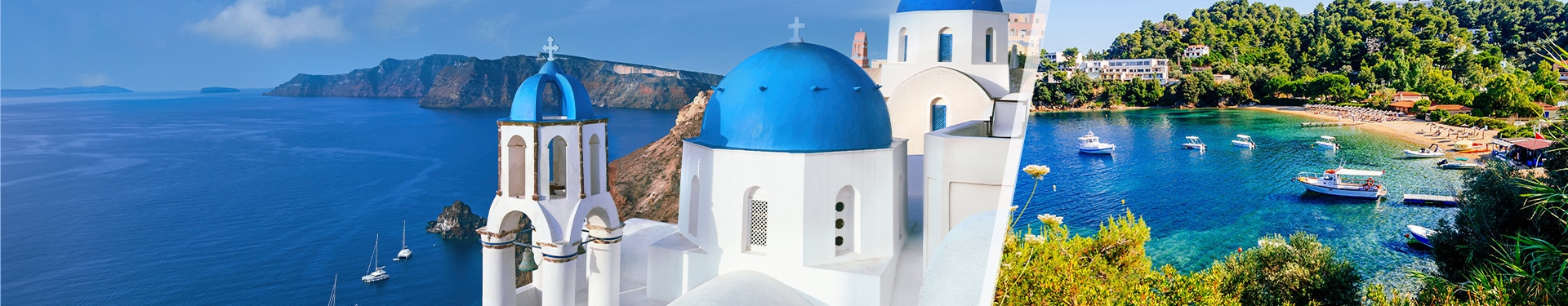 Santorini and Skiathos by plane
