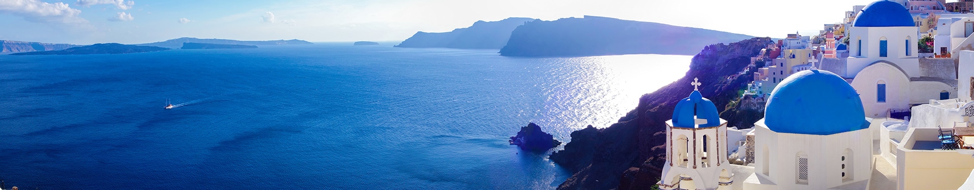 Athens, Mykonos and Santorini by plane, with transfers and rental car