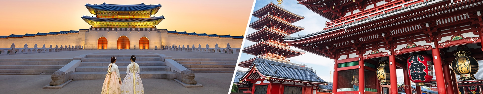 Seoul, Osaka, Kyoto and Tokyo