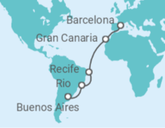 Buenos Aires to Barcelona Cruise itinerary  - Costa Cruises