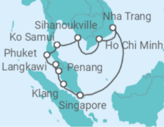 Vietnam, Cambodia, Thailand, Malaysia Cruise itinerary  - Princess Cruises