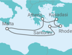 Greek Islands & Turkey Fly-Cruise Cruise itinerary  - PO Cruises