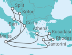 Croatia, Greece, Italy, Malta, Turkey Cruise itinerary  - PO Cruises