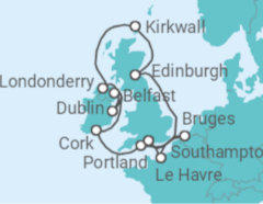 British Isles, Bruges & Paris Cruise itinerary  - Norwegian Cruise Line