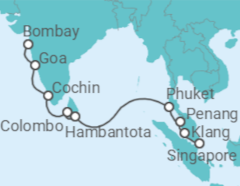 Mumbai to Singapore Cruise itinerary  - Celebrity Cruises