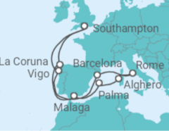 Spain & Italy Cruise itinerary  - Cunard